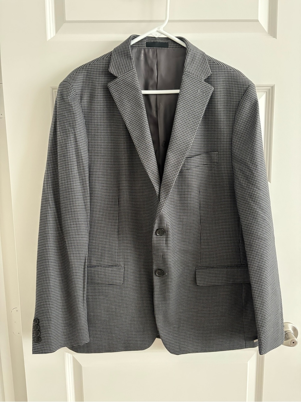 Lauren by Ralph Lauren Gray Houndstooth Sport Coat 44R